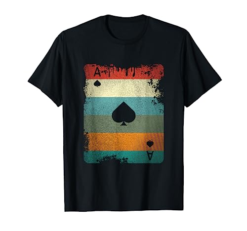 Vintage Poker Ace Of Spades TShirt Retro Cards Shirt Gift
