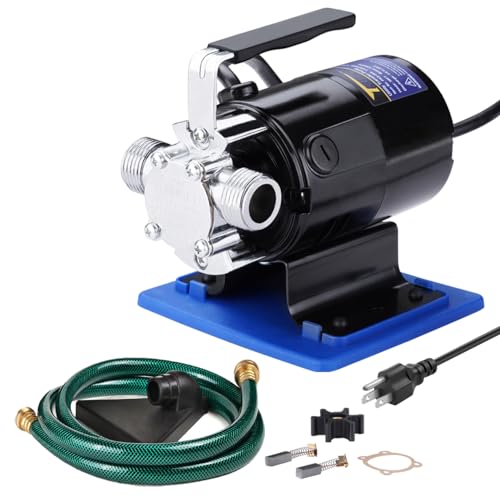 TRUPOW Water Transfer Pump, 110v Utility Pump, 1/10HP 330GPH Portable Electric Sump Transfer Water Pump with Water Hose Kit For Water Removal