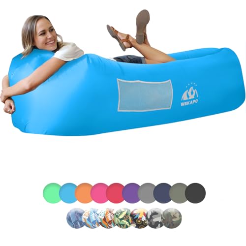 WEKAPO Inflatable Lounger Air Sofa Hammock-Portable,Water Proof& Anti-Air Leaking Design-Ideal Couch for Backyard Lakeside Beach Traveling Camping Picnics & Music Festivals