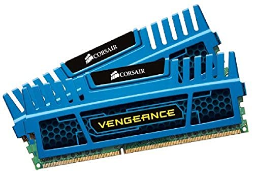 Corsair CMZ8GX3M2A1600C9B Vengeance Blue 8 GB (2X4 GB) PC3-12800 1600mHz DDR3 240-Pin SDRAM Dual Channel Memory Kit 1.5V