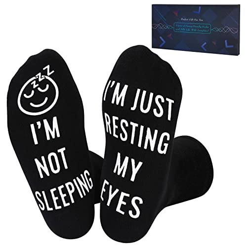 Nucinzua Birthday Gifts for Him, Mens Gifts for Christmas Dad Gifts Stocking Stuffers Gifts Husband Gifts Ideas, Funny Sleeping Socks