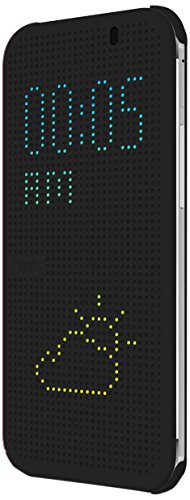 HTC Dot View Case for HTC One (M8) - Retail Packaging - Warm Black/Dark Gray