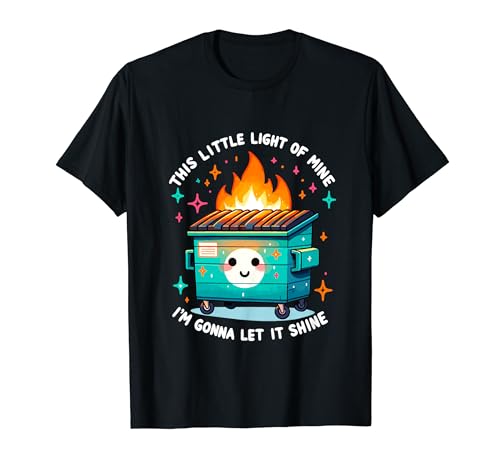Dumpster Fire Light I'm Gonna Let It Shine Halloween Womens T-Shirt