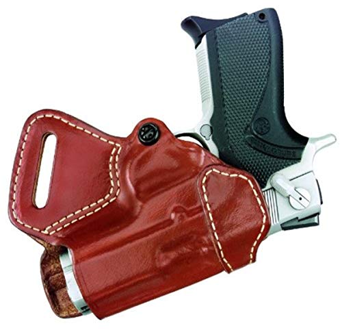 Gould & Goodrich 806-195 Gold Line Small Of Back Holster (Chestnut Brown) Fits most 1911-type pistols with 4” to 5” bbl incl. BROWNING HP; COLT Commander, Elite, Gold Cup, Gov’t; KIMBER Compact, Custom, Elite, Pro CDP; PARA-ORDNANCE P13, P14 .45, P15, P16; SPRINGFIELD Champion, Compact, 1911A1; WILSON Compact, Stealth, CQB