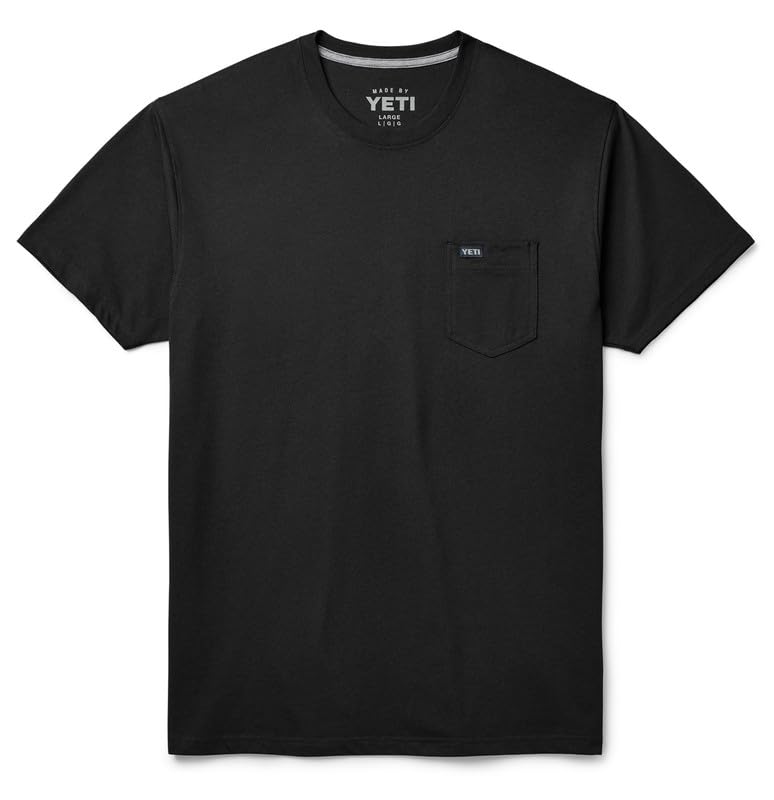 YETI Pocket C&S Short Sleeve T-Shirt, Black, XX-Large