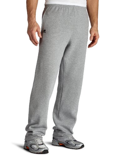 Russell Athletic Men's Dr-Power Fleece Open Bottom Pocket Pant, Oxford, Large , grey