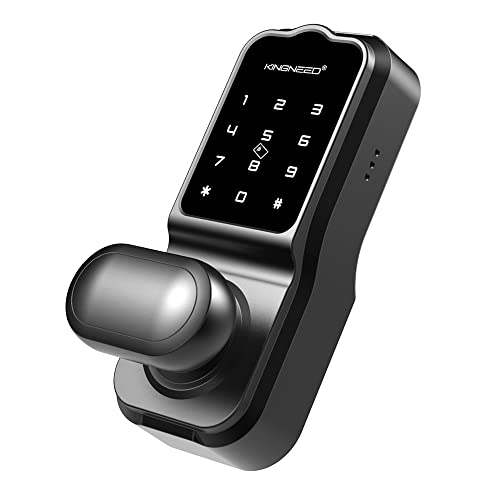 Kingneed F12 Smart Deadbolt Door Lock, Keyless Entry Door Lock with Keypad, Electronic Deadbolt with Tuya APP Control IC NFC Card for Office Home Hotel Apartment Doors