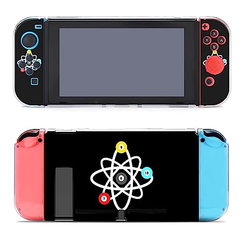 Funny Billiards Science Protective Case for Switch Game Handheld Controller Separable Protector Hard Shell Detachable Front Cover Case