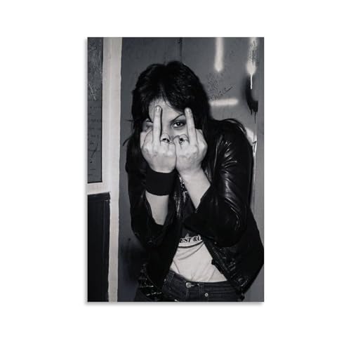 Yeepi Joan Jett Poster Vintage Black and White Poster for Bedroom Aesthetic Canvas Art Wall Decor 12x18inch(30x45cm)