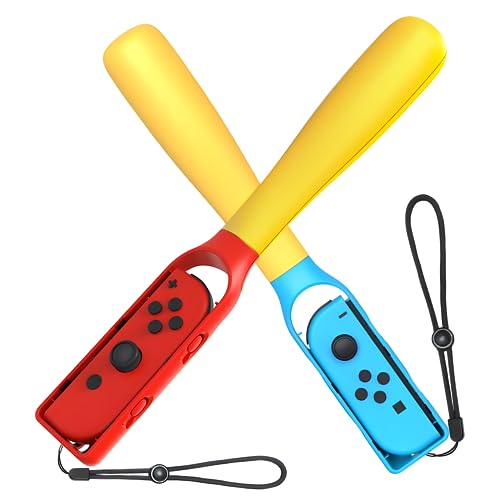 Baseball Bat for Nintendo Switch Joy-Con Controller, Nargos Baseball Game Controller Accessories Compatible with Nintendo Switch OLED/ Nintendo Switch （2PCS）