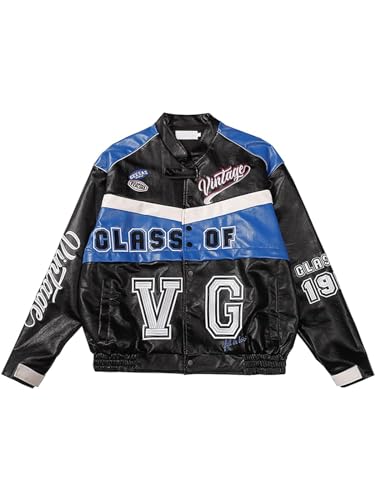 Vamtac Bomber Jacket Women Leather Jacket Women Varsity Jacket for Woman Motorcycle Jacket Letterman Jacket Y2k Jacket