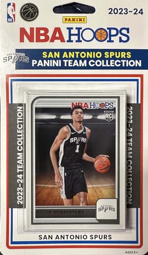 San Antonio Spurs 2023 2024 Hoops Factory Sealed Team Set Featuring Victor Wembanyama Rookie Card #277