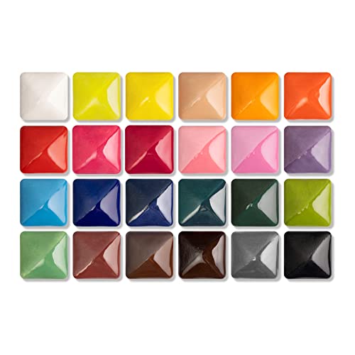 Pasler Underglaze Set - 24-Color underglaze with a Brush, Sampler Pack