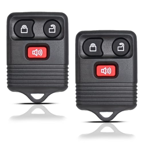 2 Key Fob Remote Replacement Fits for 1998-2016 F150 F250 F350 Ranger Escape Explorer Focus E150 Expedition, Mazda, Mercury, Lincoln MKZ MKX CWTWB1U345 CWTWB1U33 Keyless Entry Remote Control 3 Button
