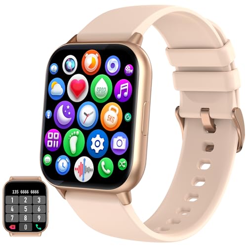 1.7'' Phone Smart Watch Answer/Make Calls, Fitness Watch with AI Control Call/Text, Android Smart Watch for iphone Compatible, Full Touch Smartwatch for Women Men, Heart Rate/Sleep Monitor Watch