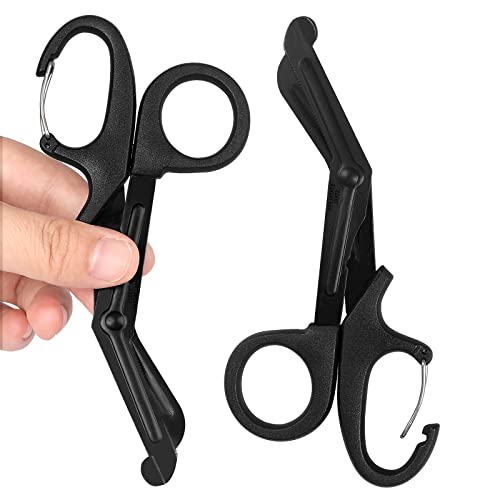 2 Pack Trauma Shears, 5.8 Inch Stainless Steel Medical Scissors, Bandage Scissors with Carabiner, Nursing Scissors Surgical Scissors for Nurses, Doctors, Nursing Students, EMT and EMS