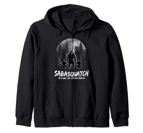 Saba Squatch Like A Dad Way More Squatchy Sasquatch Zip Hoodie