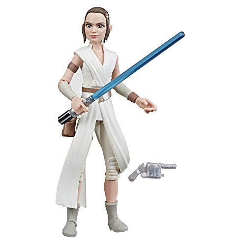 STAR WARS Galaxy of Adventures The Rise of Skywalker Rey 5'-Scale Action Figure Toy with Fun Lightsaber Action Move