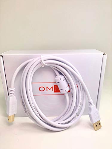OMNIHIL 8FT-White High Speed USB Cable Compatible with Moog SUB PHATTY Analog Synthesizer