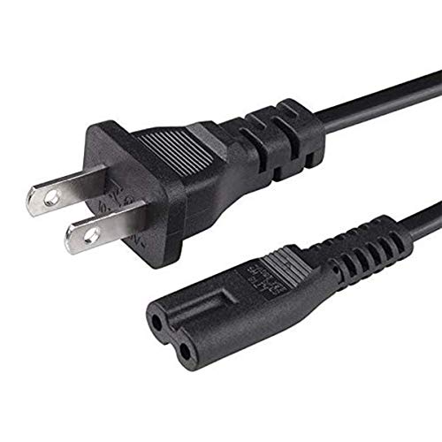 Power Cable 5ft, NEORTX Standard 2-Slot AC Power Adapter Cord 2 Prong Figure 8 Power Dual Pin Non-Polarized Universal Replacement Wall Cable for Original Xbox