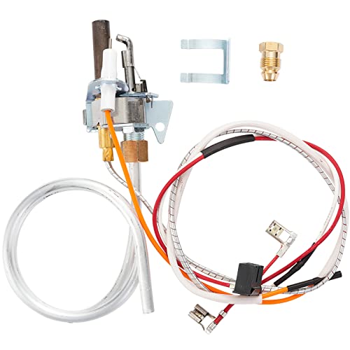 100112330 9007876 9007877 Water Heater Pilot Assembly Nat Gas Thermopile Assembly Compatible with Reliance Whirlpool A.O.Smith Kenmore State American Water Heaters, Replace for 300 301 Series