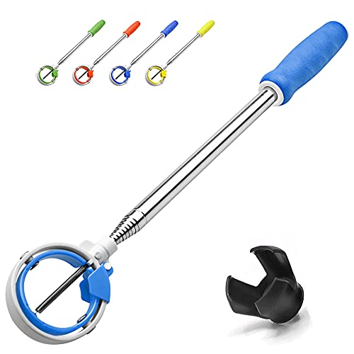 Golf Ball Retriever, Golf Ball Retriever Telescopic for Water with Spring Release-Ready Head, Ball Retriever Tool Golf with Locking Clip, Grabber Tool, Golf Accessories Golf Gift for Men(Blue, 9ft)