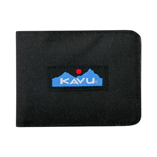 KAVU Watershed Wallet Bifold Water Resistant Cash Carrier - Jet Black