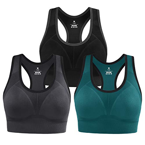 IUGA Sports Bras for Women High Impact Racerback Sports Bra Seamless Padded Sports Bra Yoga Bras Workout Bra Activewear Bra