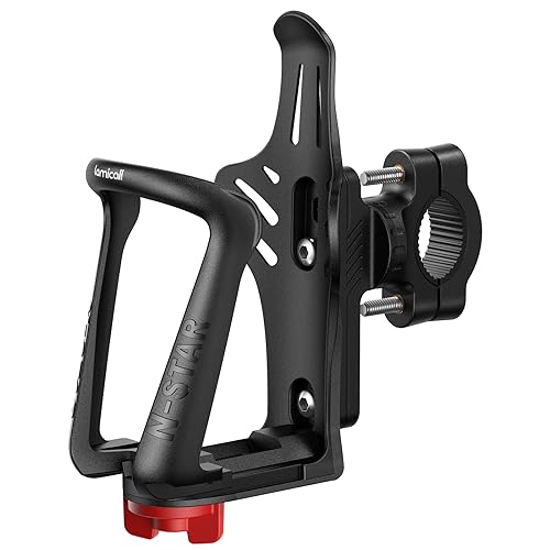 Lamicall Bike Water Bottle Holder - [for 1.9-2.8' Diameter Bottles] [for Handlebar & Frame] Motorcycle Cup Holder, Bicycle Drink Cage with Screw Tool, Fit Standard and Smaller Size Bottles
