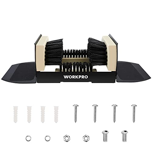 WORKPRO Boot Scrubber, Heavy Duty Boot Cleaning Scraper Brush, Shoe Mud Cleaner, for Indoor and Outdoor Use