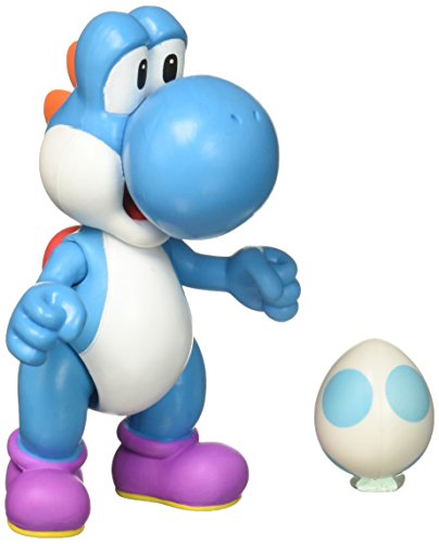 World of Nintendo Light Blue Yoshi with Egg Action Figure, 4'