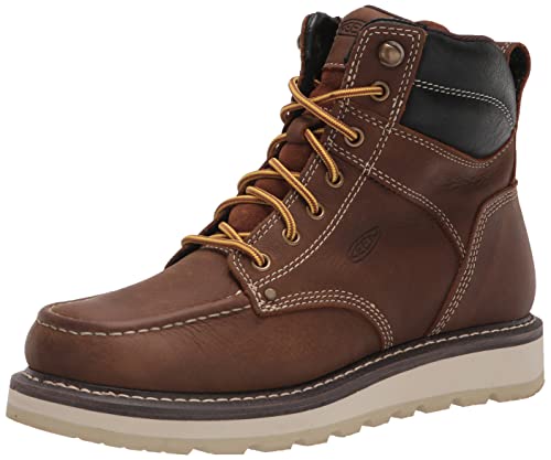 KEEN Utility Men's Cincinnati 6' Leather Soft Toe Work Boots, Belgian/Sandshell, 12