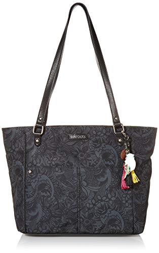 Sakroots womens Bag in Eco-twill, Large & Roomy With Zip Closure, Sustainable Durable Design, Lining Made fro Tote, Black Spirit Desert, One Size US