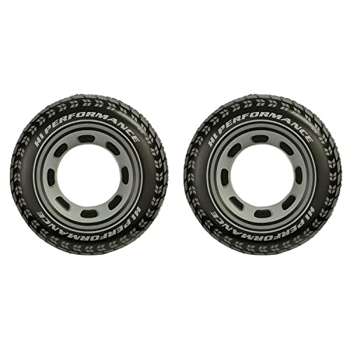 Intex Inflatable 36' Giant Tire Tubes for Swimming Pool/Lake/Ocean (2 Pack)