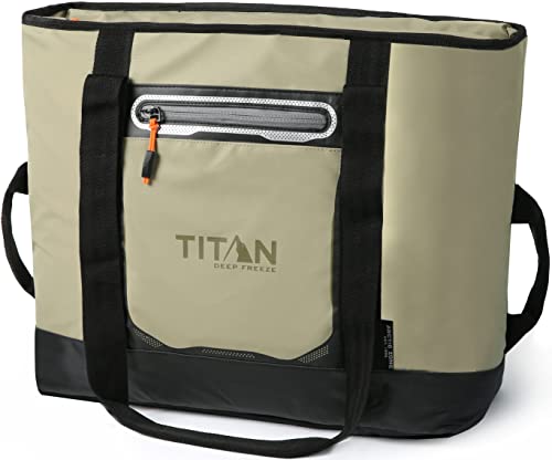 Titan Deep Freeze Insulated Tote Cooler - 30 Can Cooler Bag Insulation, Moss
