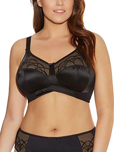 Elomi Women's Plus Size Cate Soft Cup Bra, Black, 36E
