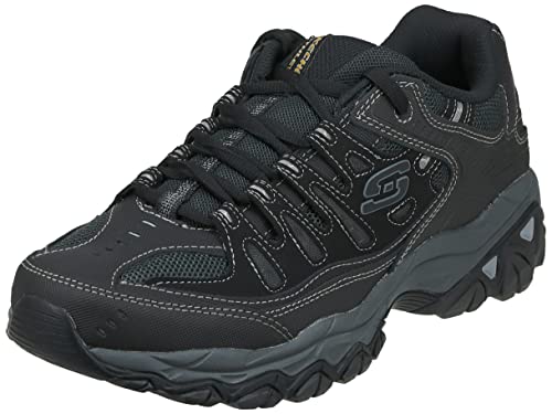Skechers mens Afterburn M. Fit fashion sneakers, Black, 8.5 US