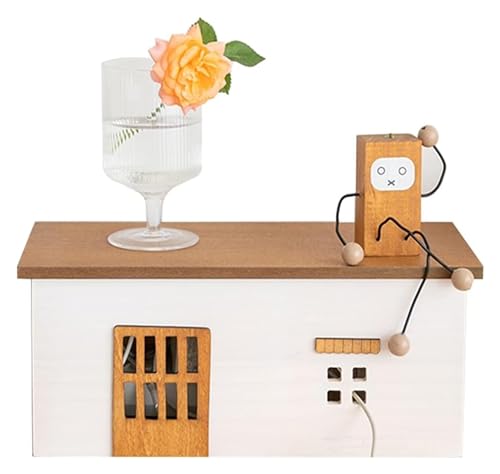 VEGIONES Router Shelf Wall Mount WiFi Router Storage Box, Desktop Storage Box Network Set Top Box TV Set Top Box Cable Management Box Patch Panel Finishing Interior Decoration, 30x13.5x13cm, White