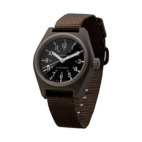 MARATHON 34mm General Purpose Quartz (GPQ) Military Field Watch with MaraGlo (Sage Green - US Government)