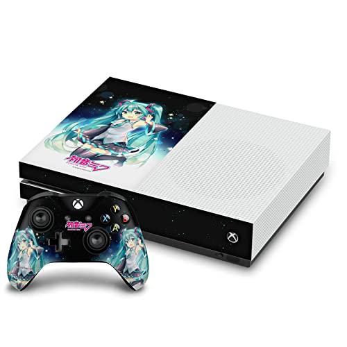 Head Case Designs Officially Licensed Hatsune Miku Night Sky Graphics Matte Vinyl Sticker Gaming Skin Decal Cover Compatible with Xbox One S Console and Controller Bundle