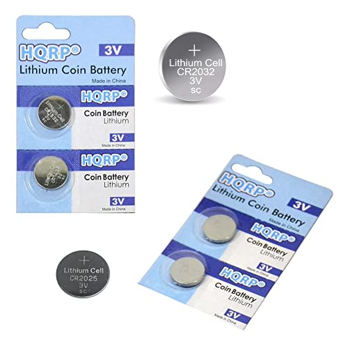 HQRP Battery (4-Pack) Compatible with Polar RS300X Heart Rate Monitor (2 Batteries Compatible with Training Computer + 2 Batteries Compatible with Transmitter Polar WearLink)