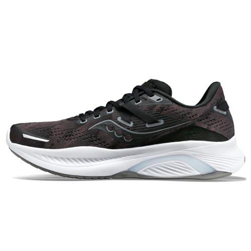 Saucony Men's Guide 16 Sneaker, Black/White, 10.5