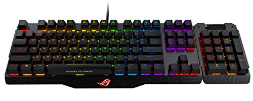ASUS RGB Mechanical Gaming Keyboard - MA01 ROG Claymore | Cherry MX Brown Switches | Dedicated Hot Keys for One-click Overclocking, Fan control | Gaming Keyboard for PC | Aura Sync RGB Backlit Effects
