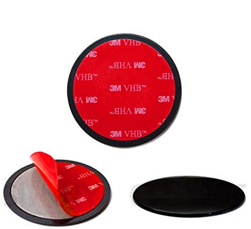 Navitech 80mm (Twin Pack) Circular Adhesive Universal Dash Disc Compatible with The Use with Windscreen Suction Cups Compatible with The RAC 05