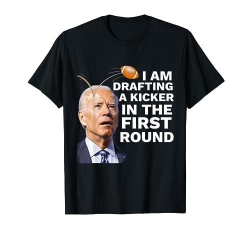 Confused Drafting Kicker Funny Fantasy Football Draft Party T-Shirt