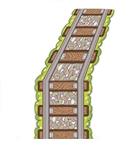 Oojami 3 Pack Railroad Train Track Paper Party Tablecloth Table Runner