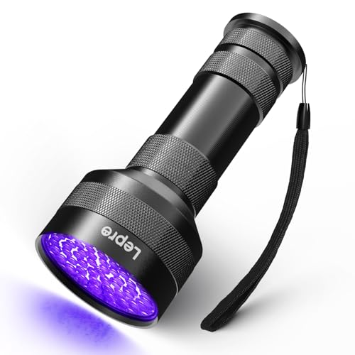 Lepro 51 LEDs UV Light Handheld Blacklight, UV Flashlight Black Light, 395nm Detector for Pet Urine, Stains, Bed Bug and Scorpions, Battery Not Included