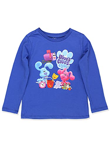 Blue's Clues & You Toddler Long Sleeve T-Shirt Tee (4T, Blue)
