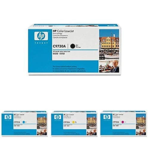 HP 645A | C9730A, C9731A, C9732A, C9733A | Toner Cartridge Bundle | Black, Cyan, Yellow, Magenta