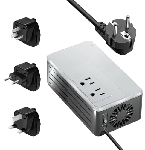 1200Watt Voltage Converter 220V to 120V, Step Down Transformer Travel Power Plug Adapter - Ideal for Hair Dryers, Straighteners, Curling Irons, Coffee Makers & More